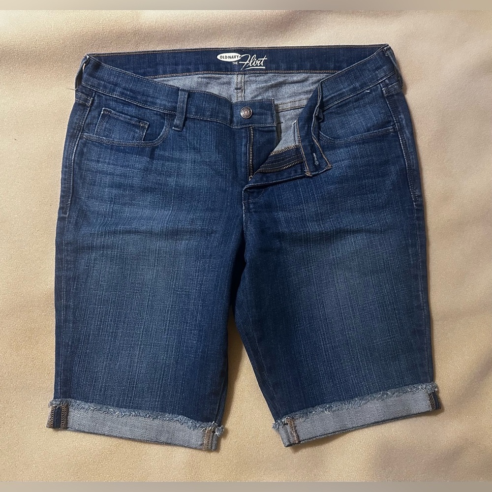 # 1407 Old Navy Dark Blue Denim Shorts Sz 12
